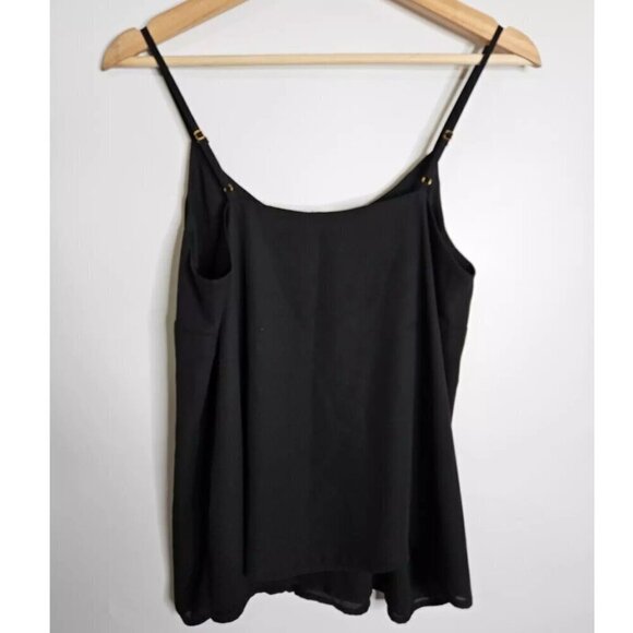 Venus Lace Inset Double Layer Tank Camisole Women's Small Black - Picture 4 of 6